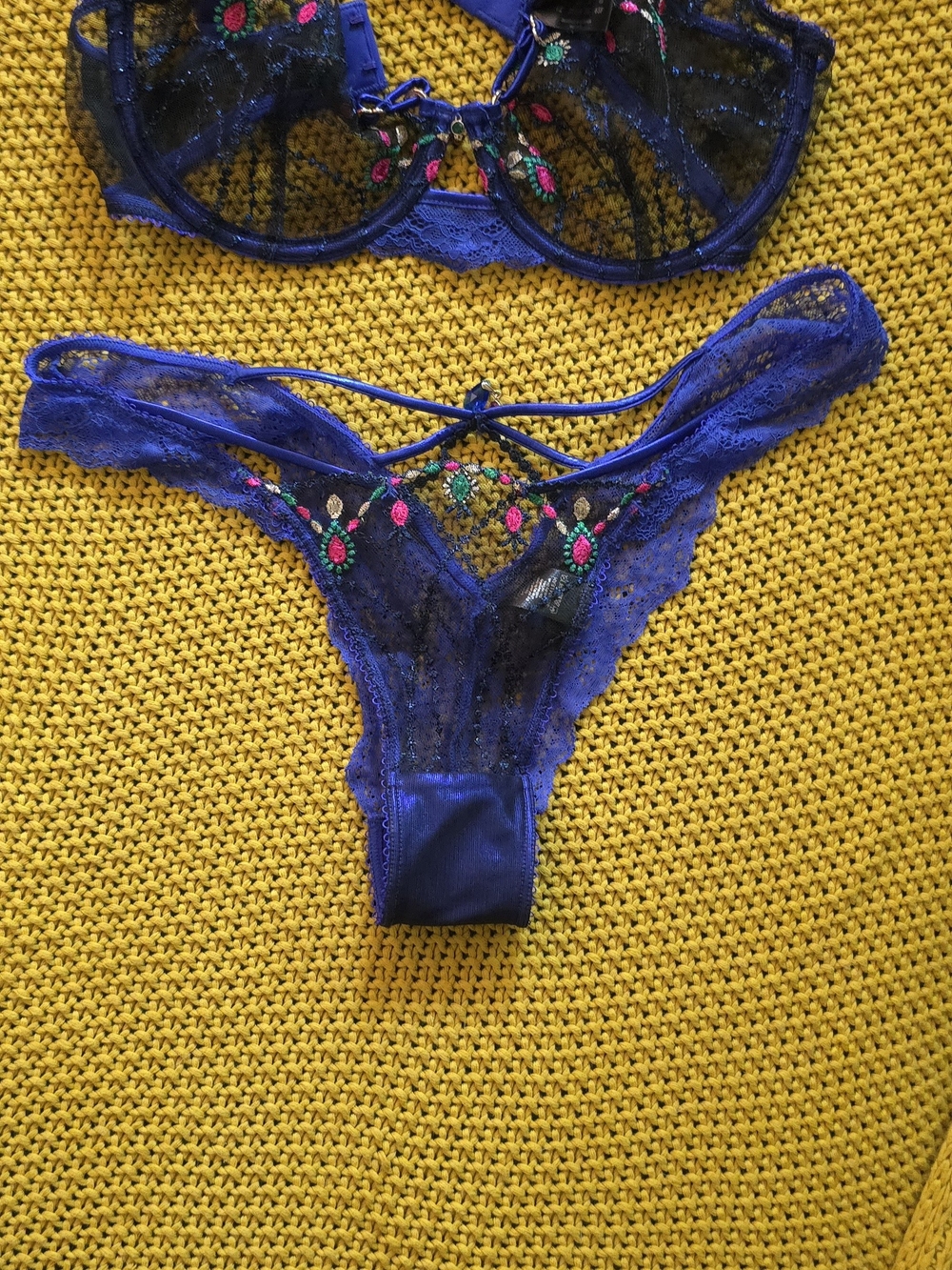 Honey Birdette Leah Brief Dark Blue, Small